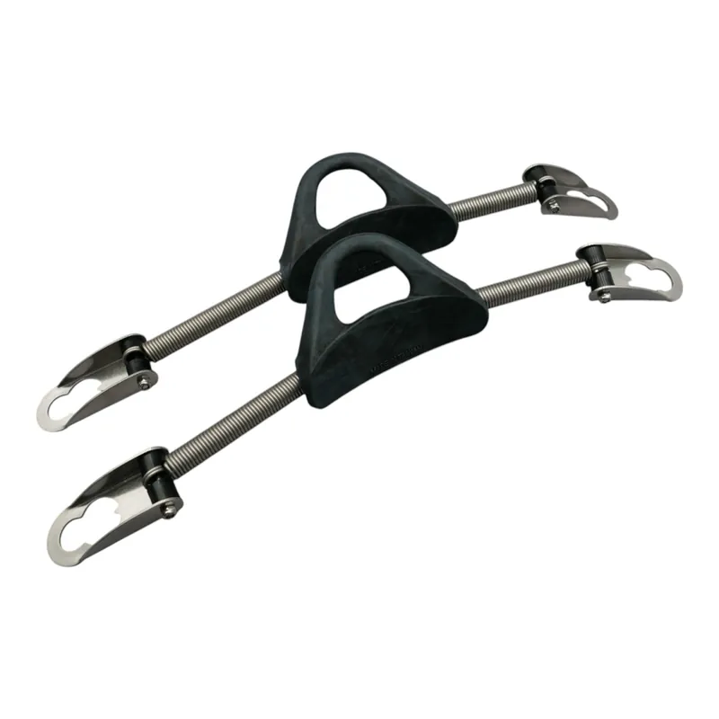 Flossenriemen Edelstahl Spring Fin Straps für Standardflossen (rutschfest) 1 Paar L Preiswert