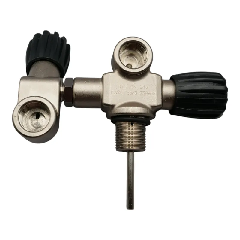 Markenprodukt Double valve compressed air G5/8” 232bar M25x2 H-diving cylinder valve right