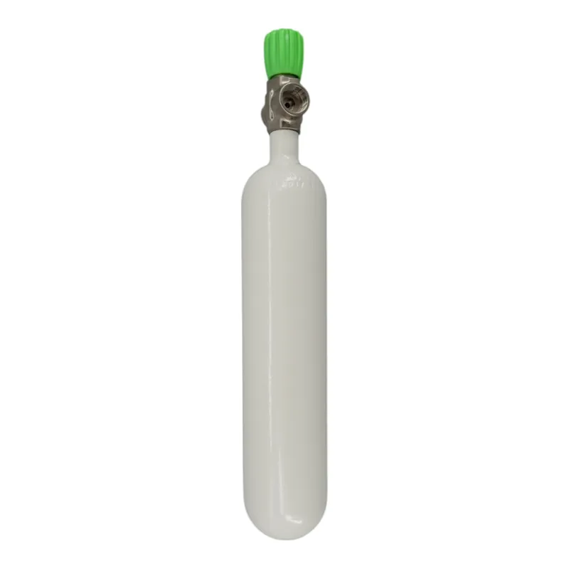 Jetzt Bestellen Tauchflasche 1,5 Liter 200bar komplett mit Nitrox S-Ventil M26x2 in Weiß