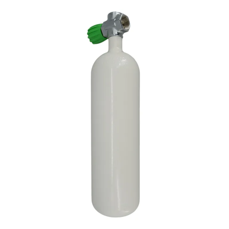 Finale Aktion Tauchflasche 2 Liter 232bar komplett mit Ventil weiß SH-Ventil Nitrox M26x2