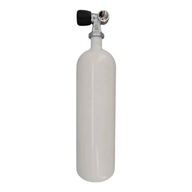 Diving bottle 2 litre 232bar complete with valve white Z-Valve G5/8" Direktkauf