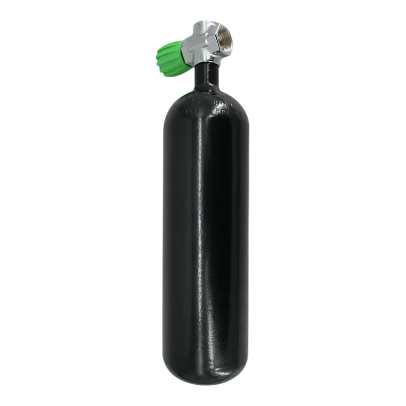 Rabatt Tauchflasche 2 Liter 232bar komplett mit Ventil schwarz SH-Ventil Nitrox M26x2
