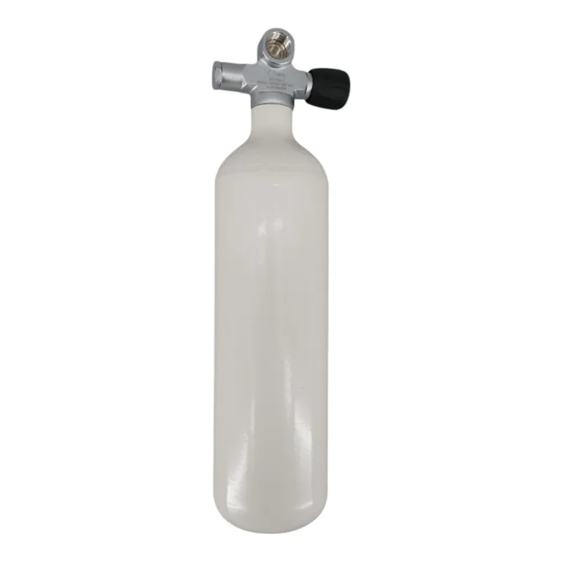 Tauchflasche 2 Liter 232bar komplett mit Ventil Flaschenhalsgewinde M25x2 Brückenventil G5/8 LA-Rechts Nur Heute