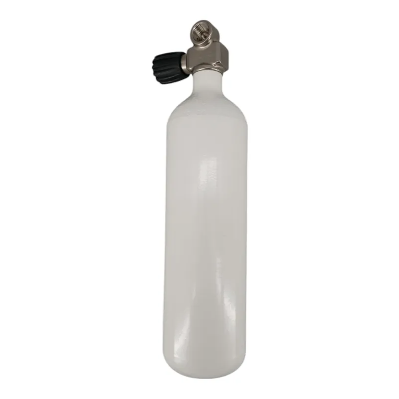 Diving bottle 2 liters 232bar complete with valve bottle neck thread M25x2 white Monovalve not expandable G5/8 HTD-Left Top-Angebot