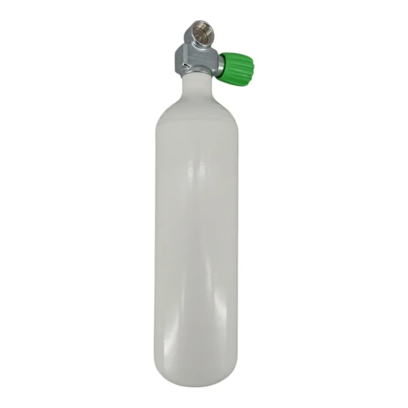 Highlight Tauchflasche 2 Liter 232bar komplett mit Ventil Flaschenhalsgewinde M25x2 Monoventil nicht erweiterbar Nitrox M26x2-Rechts