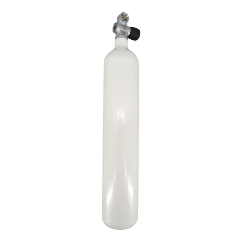 Versand Am Gleichen Tag Tauchflasche 3 Liter 232bar komplett mit Ventil weiß M25x2 Monoventil erweiterbar G5/8 LA-Rechts