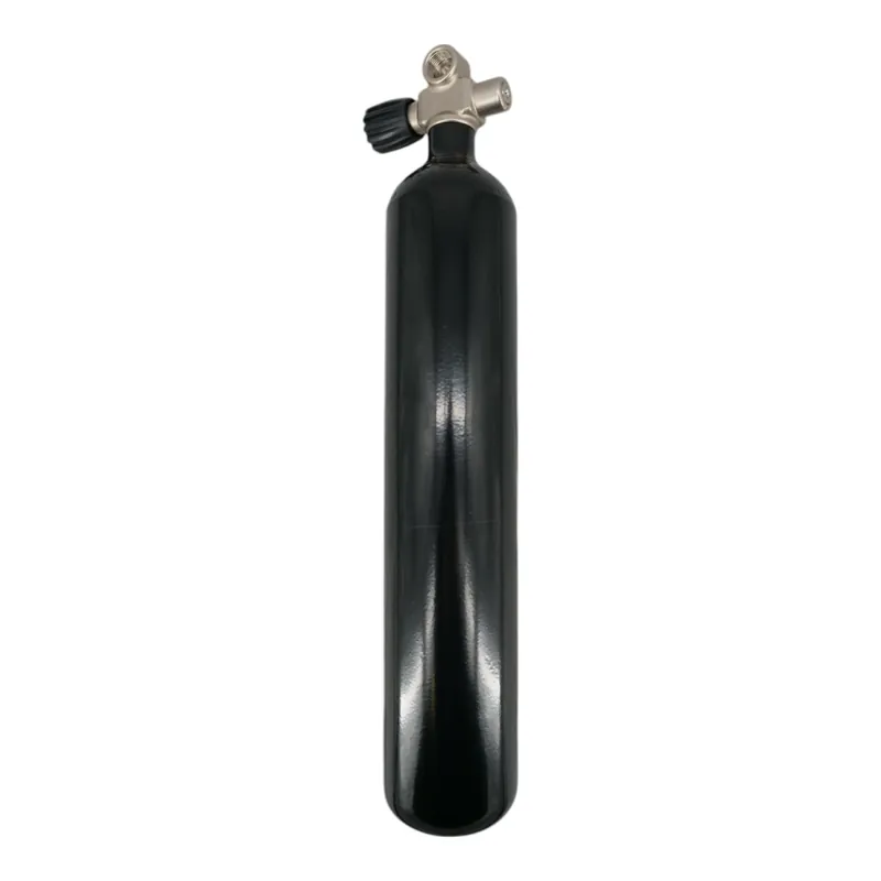 Diving bottle 3 litre 232bar complete with valve black M25x2 Bridge valve G5/8 HTD-Left Heißes Angebot