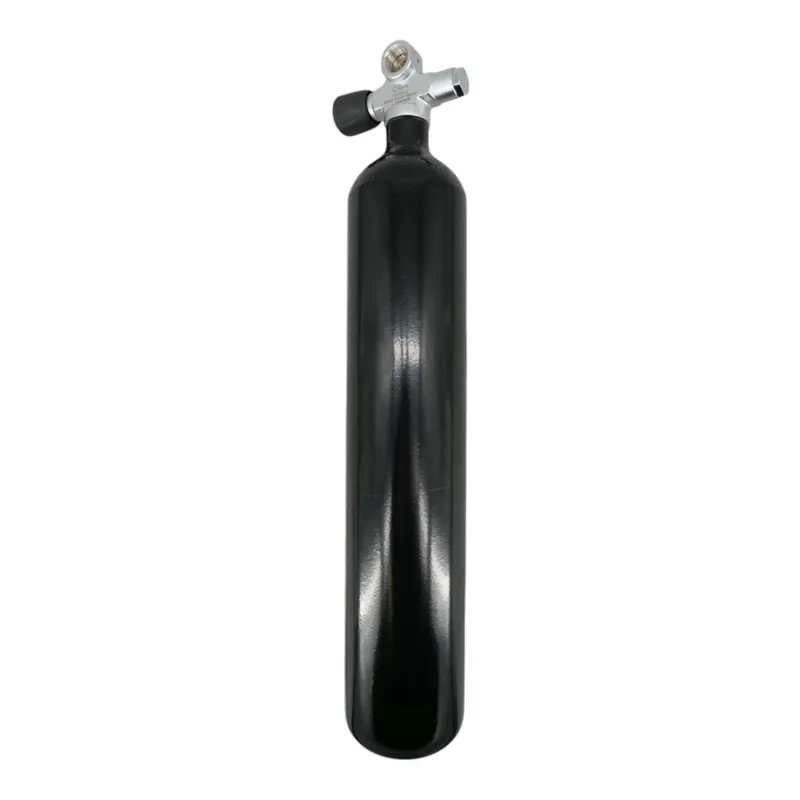 Tauchflasche 3 Liter 232bar komplett mit Ventil schwarz M25x2 Brückenventil G5/8 LA-Links Bestseller