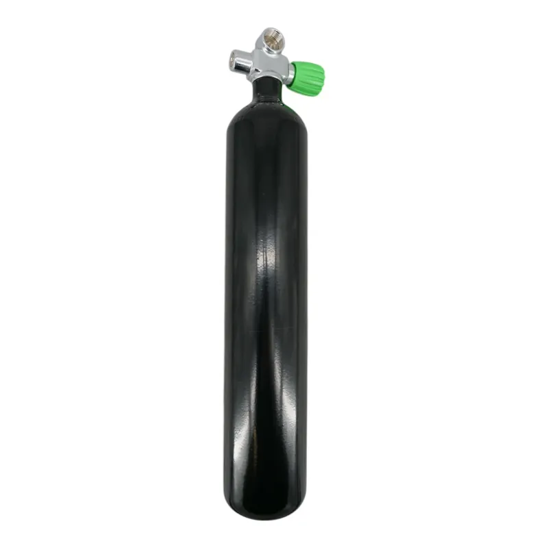 Bestseller Diving bottle 3 litre 232bar complete with valve black M25x2 Bridge valve Nitrox M26x2 -Right