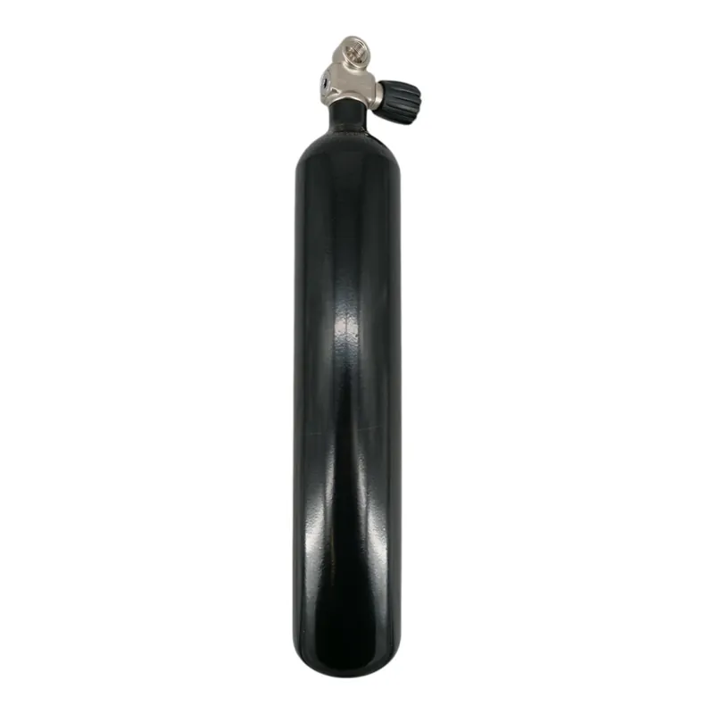 Diving bottle 3 litre 232bar complete with valve black M25x2 Monovalve expandable G5/8 HTD-Right Sonderangebot