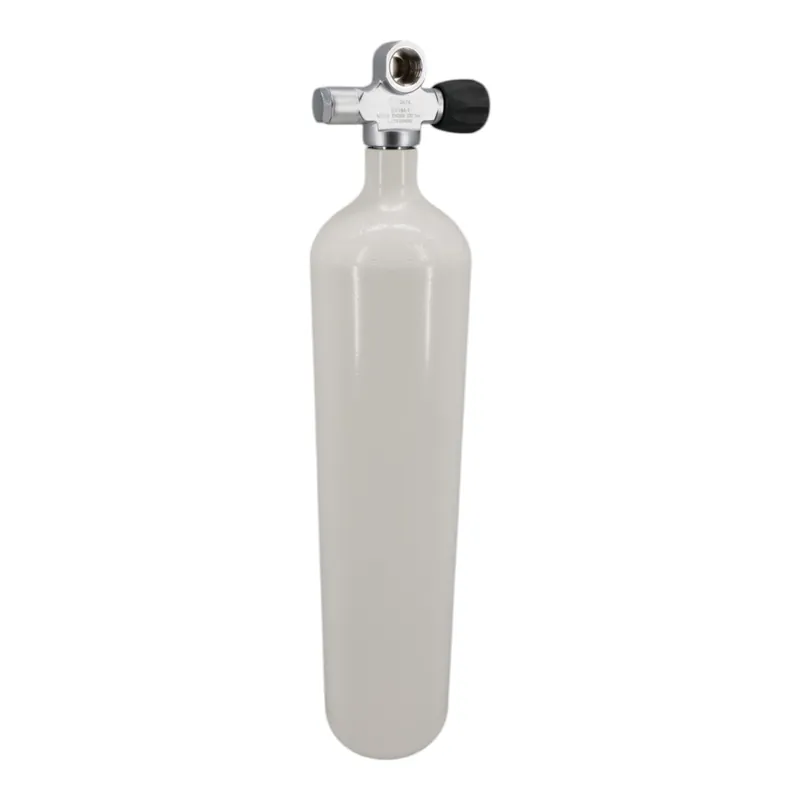 Tauchflasche 4 Liter 200bar komplett mit Ventil weiß M25x2 Brückenventil G5/8 LA-Rechts Nur Für Kurze Zeit