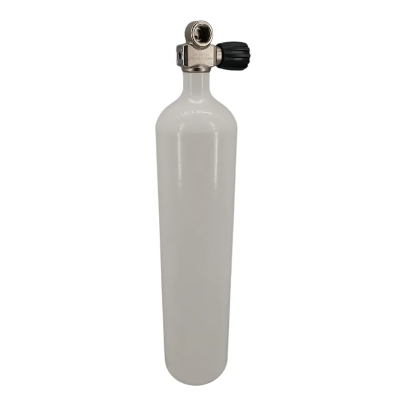 Diving bottle 4 litre 200bar complete with valve white M25x2 Monovalve expandable G5/8 HTD-Right Direktkauf