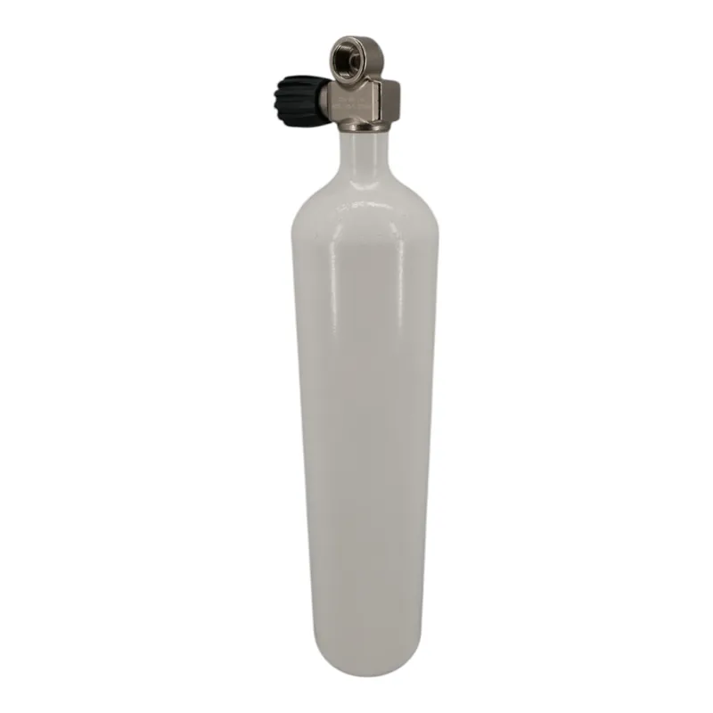 Tauchflasche 4 Liter 200bar komplett mit Ventil weiß M25x2 Monoventil nicht erweiterbar G5/8 HTD-Links Günstig