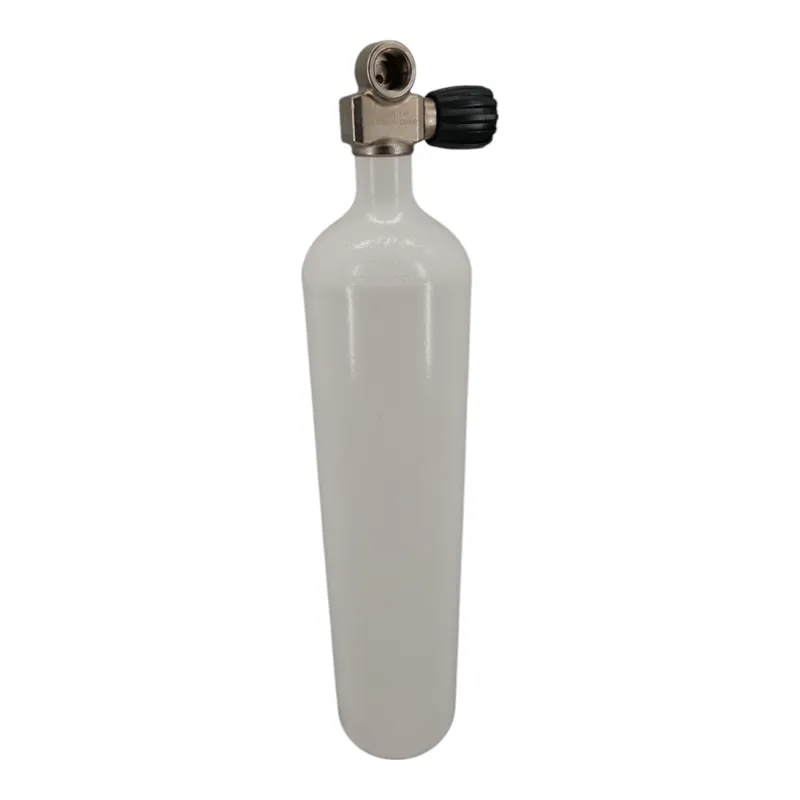 Knallerangebot Diving bottle 4 litre 200bar complete with valve white M25x2 Monovalve not expandable G5/8 HTD-Right