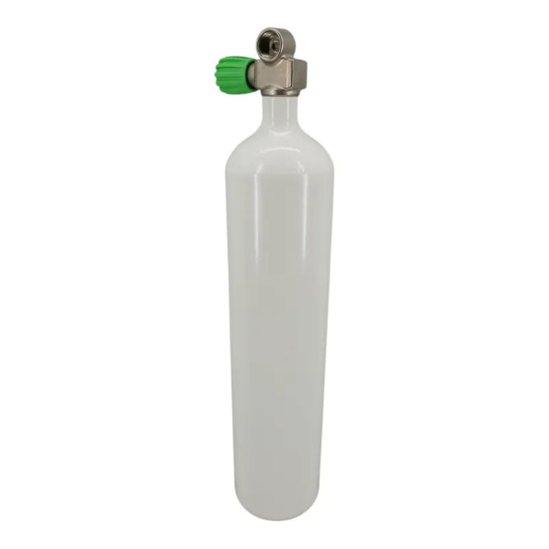 Versand Am Gleichen Tag Diving bottle 4 litre 200bar complete with valve white M25x2 Monovalve not expandable Nitrox M26x2-Left