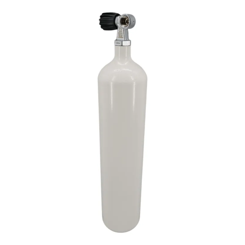 Bestseller Tauchflasche 4 Liter 200bar komplett mit Ventil weiß M25x2 Z-Ventil G5/8 -Links