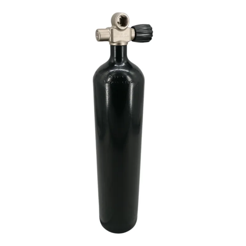Diving bottle 4 litres complete with valve black lacquered M25x2 Manifold valve G5/8 HTD-Right Sofort Bestellen