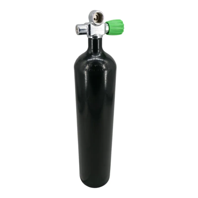 Diving bottle 4 litres complete with valve black lacquered M25x2 Manifold valve M26x2 Nitrox-Right Sichere Zahlung