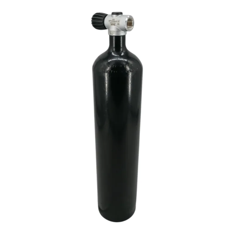 Diving bottle 4 litres complete with valve black lacquered M25x2 SH valve G5/8 -Left Bestpreis
