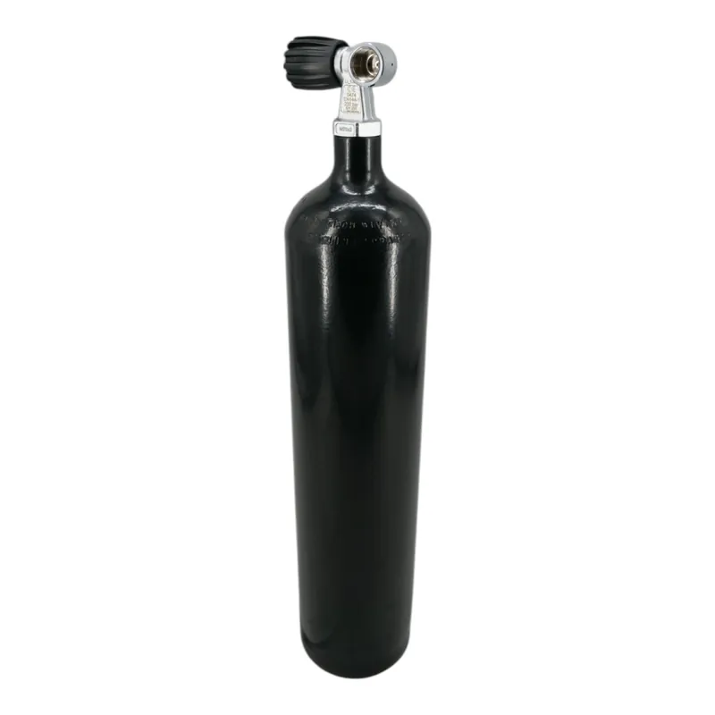 Aktuell Diving bottle 4 litres complete with valve black lacquered M25x2 Z-Valve G5/8-Left