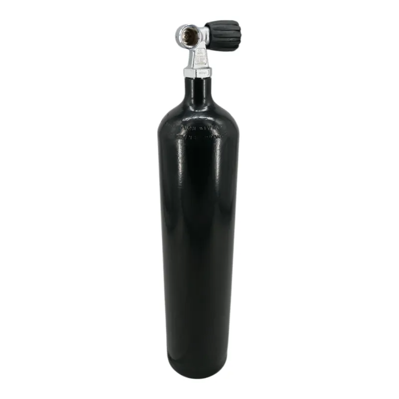 Diving bottle 4 litres complete with valve black lacquered M25x2 Z-Valve G5/8-Right Letzte Chance