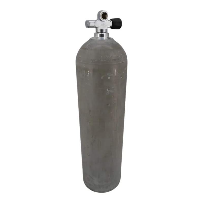 Aluminum diving cylinder 11.1 liters 80cft complete with manifold valve G5/8" LA right Neu Im Sortiment
