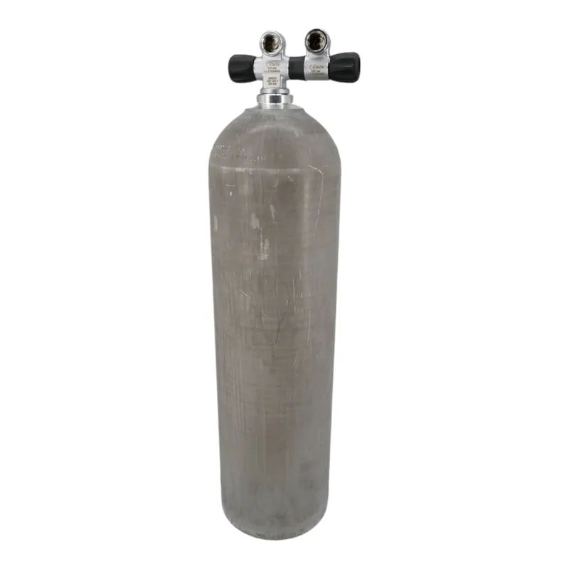 Begrenztes Angebot Aluminum diving cylinder 11.1 liters 80cft complete with rotatable double valve G5/8" LA left
