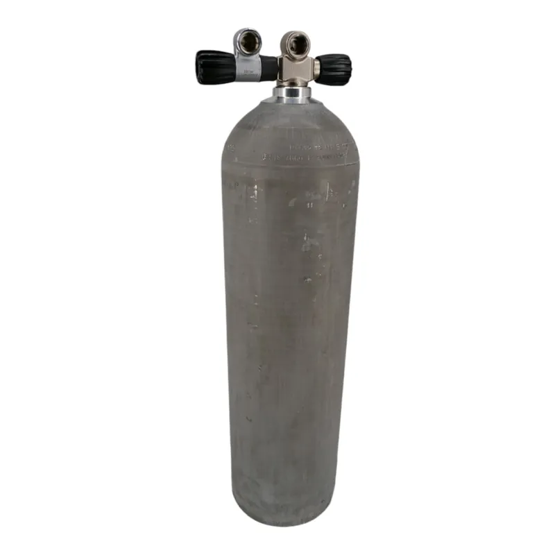 Aluminum diving cylinder 11.1 liters 80cft complete with rotating double valve G5/8" right Ausverkauf