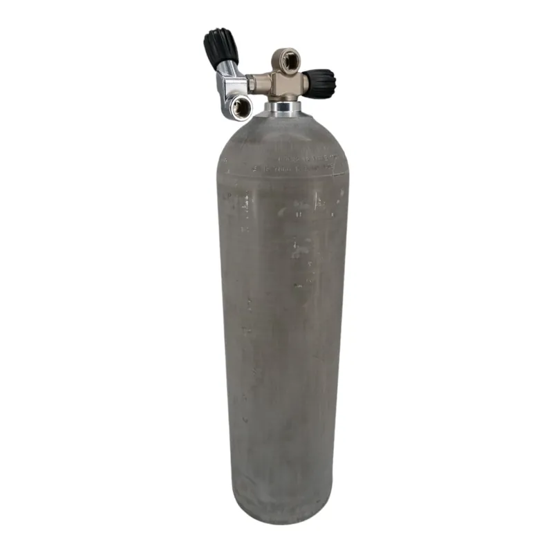 Markenware Aluminum Diving Cylinder 11.1 Liter 80 cuft Complete with Valve H-Double valve G5/8" HTD-Right