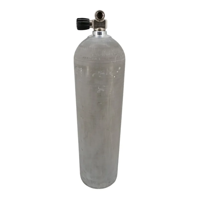Aluminum diving cylinder 11.1 liters 80cft complete with G5/8" left-hand mono valve Aktuell