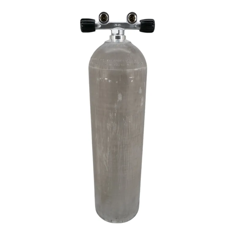 Aluminum diving cylinder 11.1 liters 80cft complete with T-valve G5/8" Polaris Meistverkauft