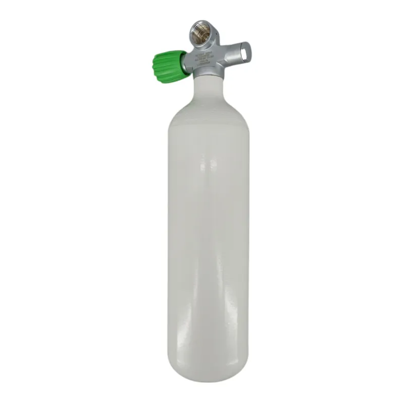 Schneller Versand Tauchflasche 2 Liter 232bar komplett mit Ventil Flaschenhalsgewinde M25x2 Brückenventil Nitrox M26x2 LA-Links