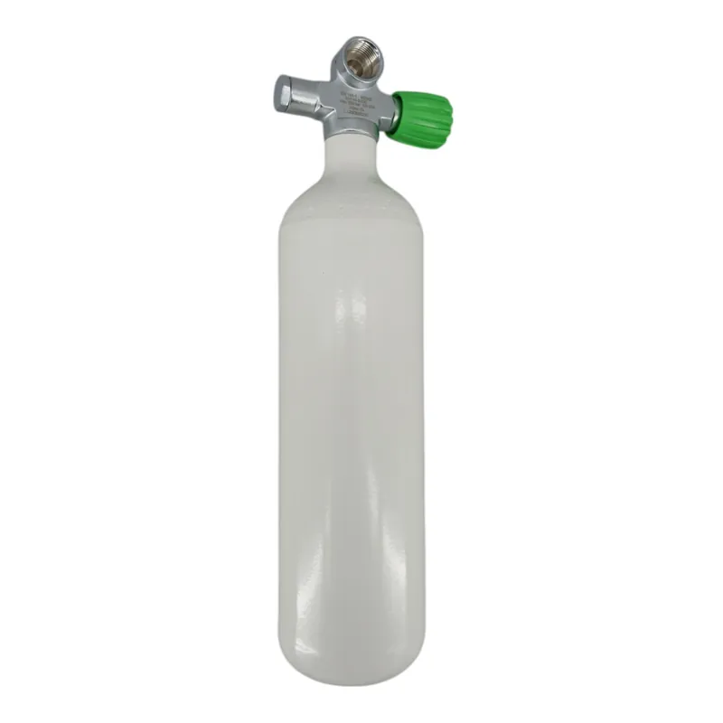 Top-Preis Tauchflasche 2 Liter 232bar komplett mit Ventil Flaschenhalsgewinde M25x2 Brückenventil Nitrox M26x2 LA-Rechts