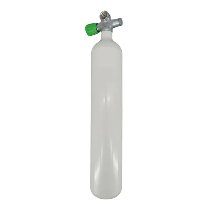 Diving bottle 3 litre 232bar complete with valve white M25x2 Manifold valve Nitrox M26x2 LA-Left Preis Gesenkt