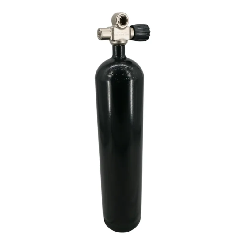 Zertifiziert Tauchflasche 4 Liter 200bar komplett mit Ventil weiß M18x1,5 Brückenventil G5/8"-Rechts