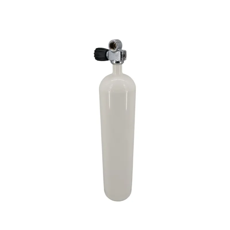 Tauchflasche 4 Liter 200bar komplett mit Ventil weiß M18x1,5 Monoventil erweiterbar G5/8"-Links Günstig