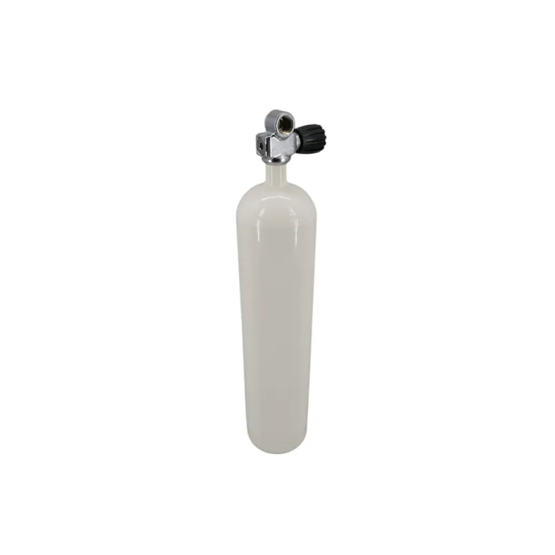 Diving bottle 4 litre 200bar complete with valve white M18x1,5 Mono valve expandable G5/8"-Right Knallerangebot