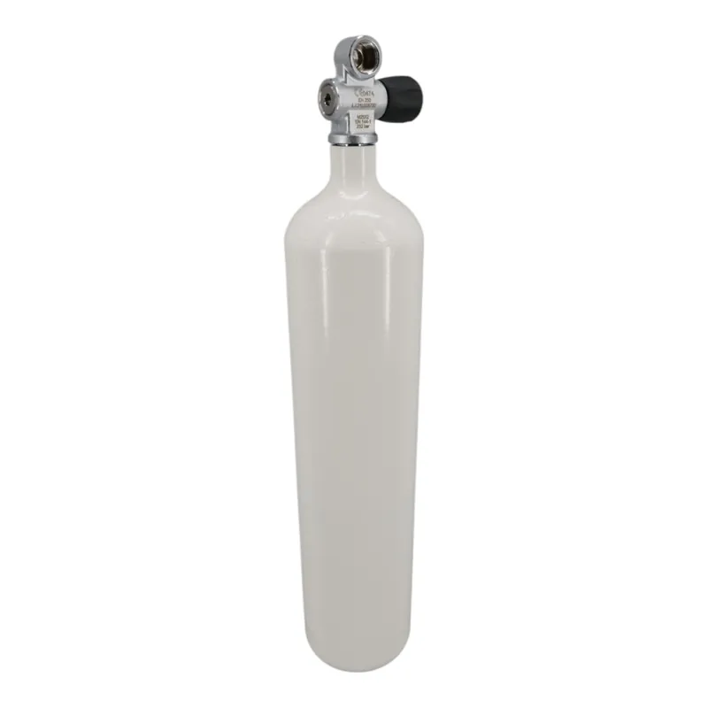 Diving bottle 4 litre 200bar complete with valve white M25x2 Monovalve expandable G5/8" LA-Right Super-Preis