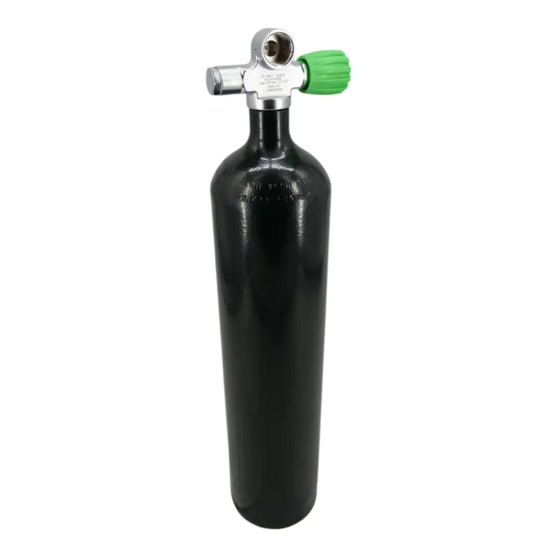 Echt Diving bottle 4 litres complete with valve black lacquered M25x2 Manifold valve M26x2 Nitrox LA-Right