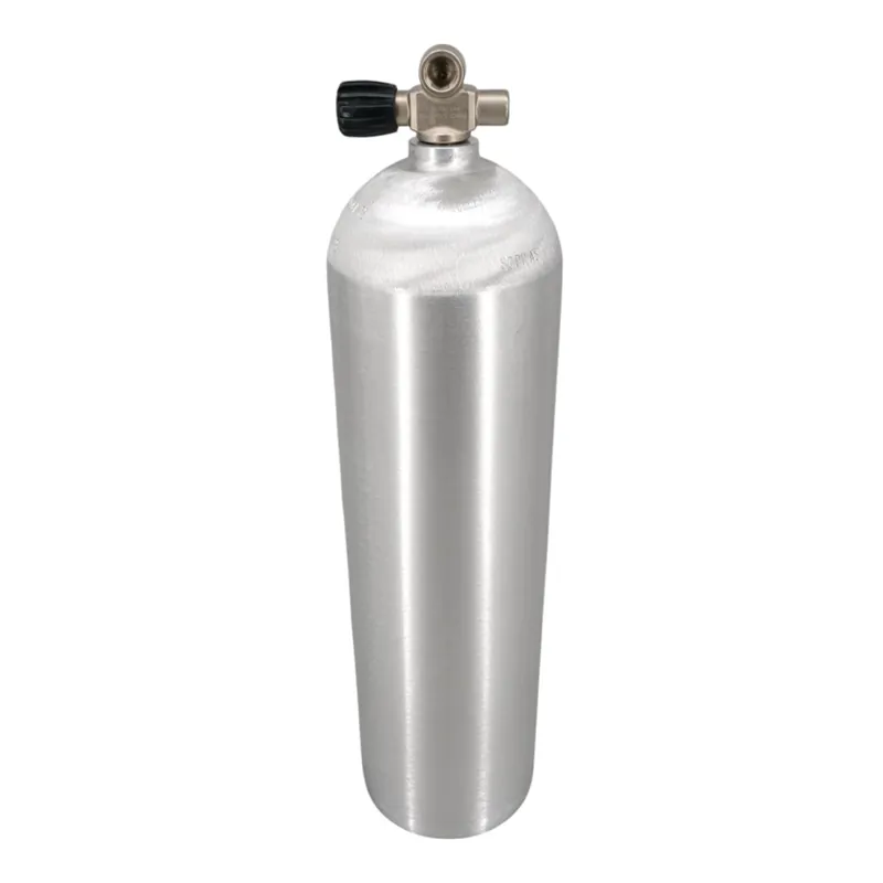 Aluminium Tauchflasche 11 Liter 200 bar komplett mit Brückenventil G5/8" Links Markenprodukt