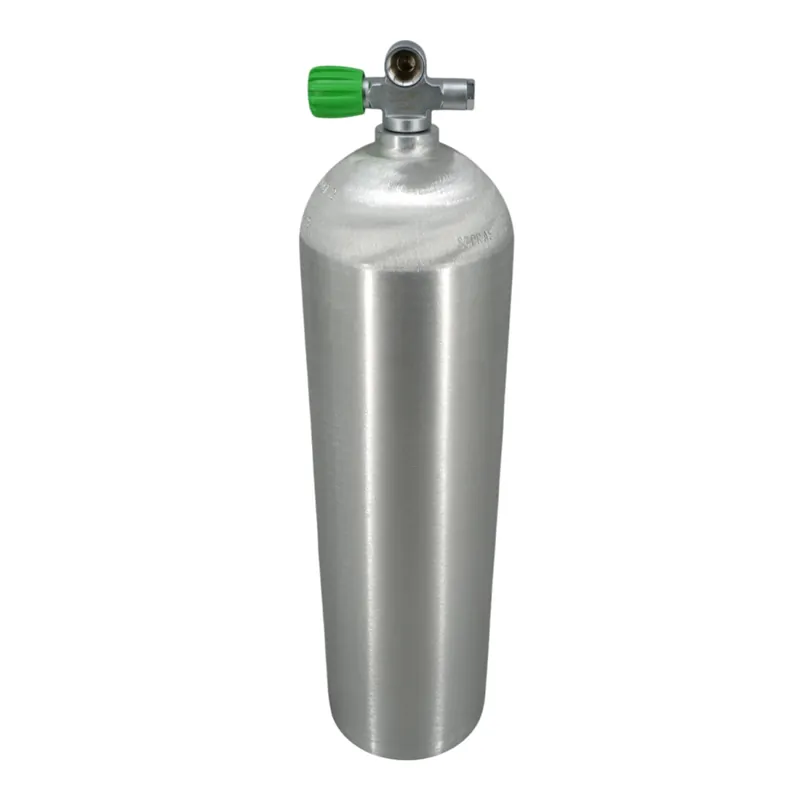 Aluminium Tauchflasche 11 Liter 200 bar komplett mit Nitrox Brückenventil M26x2 LA Links Bestpreis