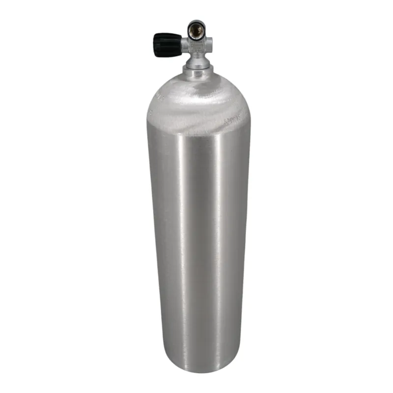 Aluminium Tauchflasche 11 Liter 200 bar komplett mit Monoventil G5/8" SoS Links Geprüft