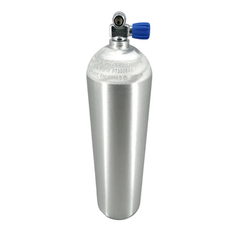 Aluminium Tauchflasche 11 Liter 200 bar komplett mit Sauerstoff Monoventil G3/4" Rechts Aktuell