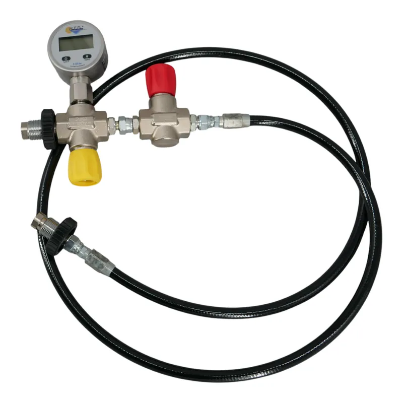 Oxygen-Compatible Transfilling Hose with Digital Manometer up to 315 bar No-No Preis Gesenkt
