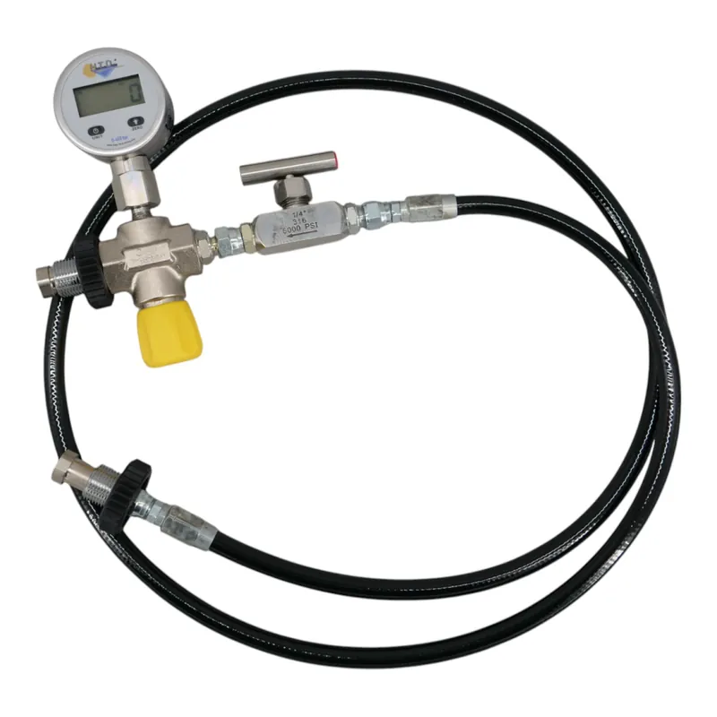 Oxygen-Compatible Transfilling Hose with Digital Manometer up to 315 bar Yes-No Online Kaufen