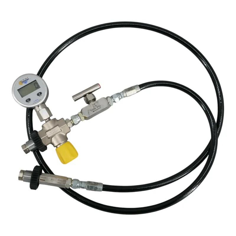 Oxygen-Compatible Transfilling Hose with Digital Manometer up to 315 bar Yes-Yes Nur Heute