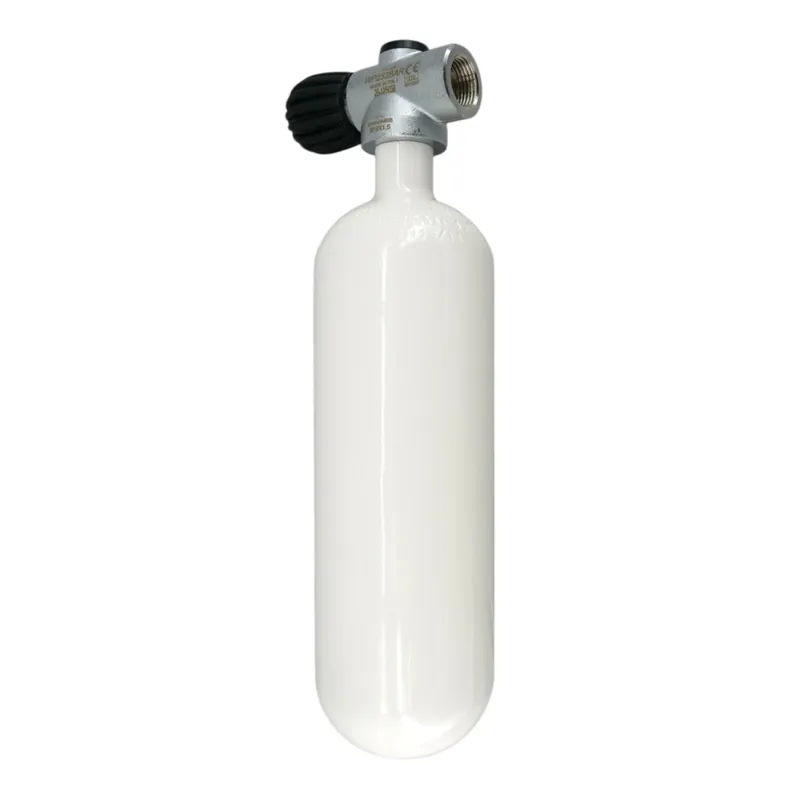 Diving cylinder 1 liter 200bar complete with valve SH-Valve G5/8" SoS Bestpreis