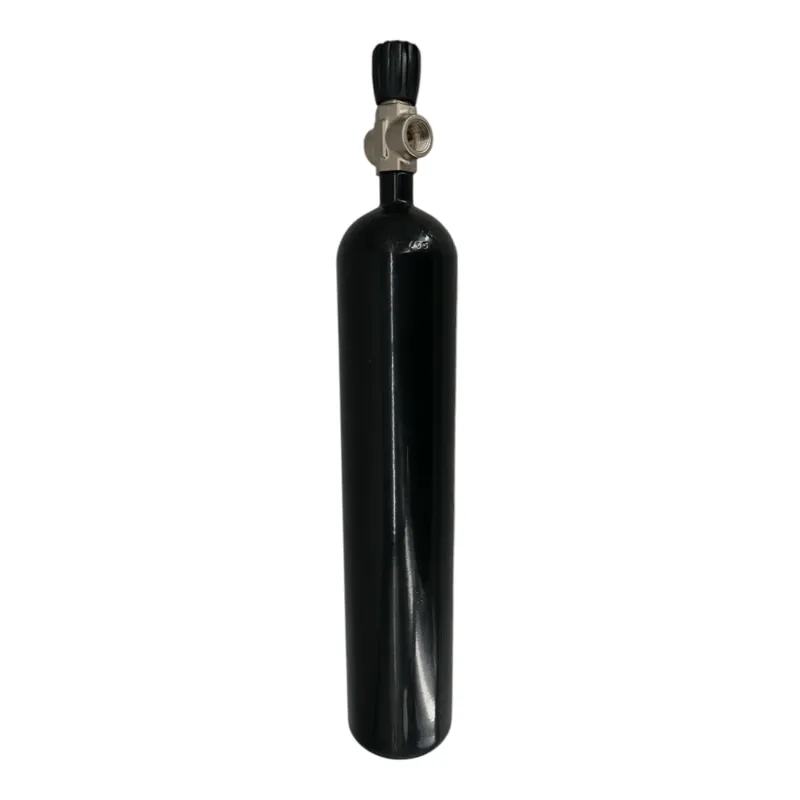 Altbestand Tauchflasche 3 Liter 232bar mit S-Ventil G5/8" schwarz Echt