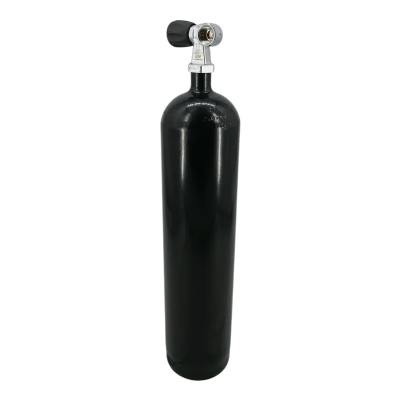 Old Stock diving cylinder 4 liters 200 bar M18x1.5 black with Z-valve G5/8" left Sale