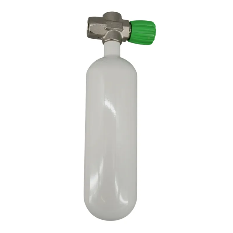 1 liter diving cylinder, 300 bar, complete with SH valve, Nitrox, M26x2 Neu